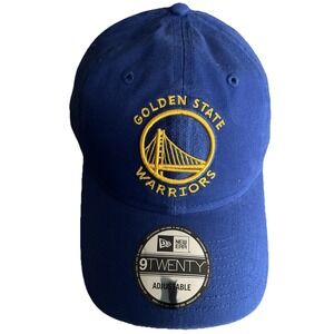 Golden‎ State Warriors Adjustable Strap New Era 9Twenty Cap Hat Blue Yellow NWT